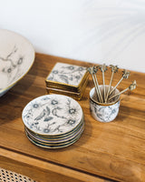 Vintage Bird Charcoal Tea Lights (set of 2)
