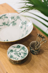 Vintage Bird Large Bowl - British Green