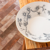 Vintage Bird Large Bowl - Charcoal