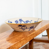 Vintage Bird Large Bowl - Cobalt Blue
