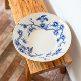 Vintage Bird Large Bowl - Cobalt Blue