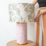 One PAIR of Siloso Sunset Cockatoo Lamps ~ MADE TO ORDER